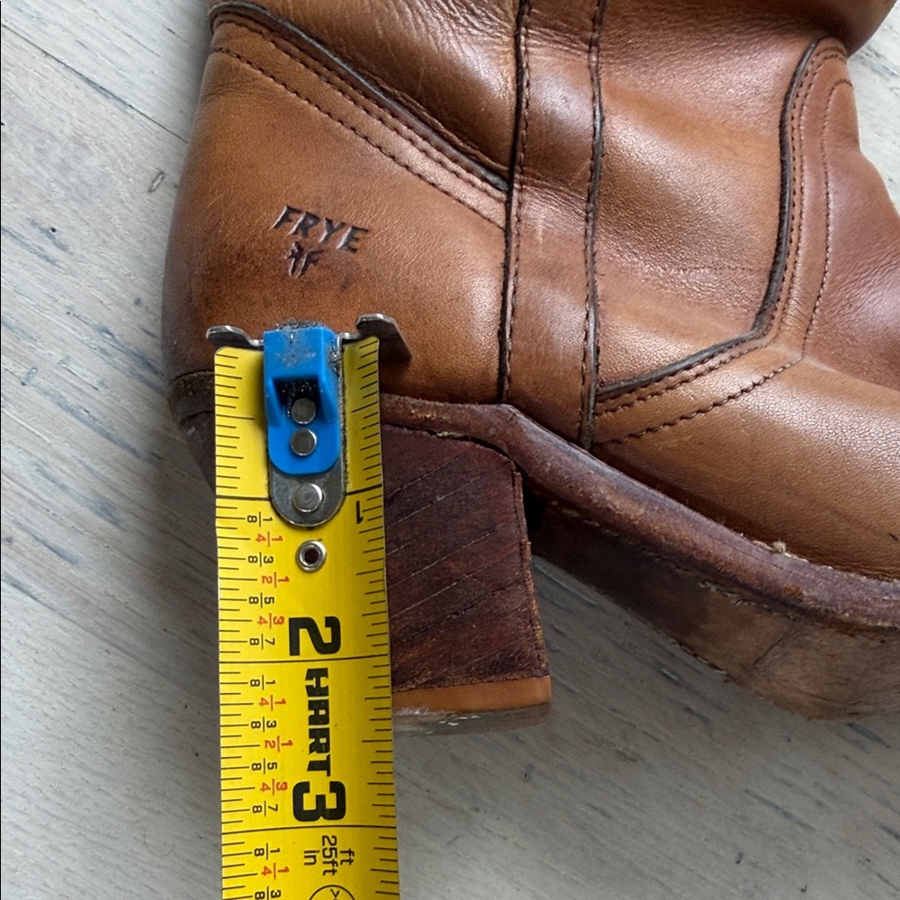 Frye Tan Leather Heeled Boots - Picture 10 of 11